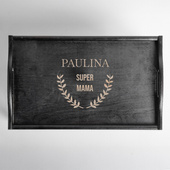 Stolik śniadaniowy SUPER MAMA z imieniem – PREZENT DLA MAMY Dzień Matki