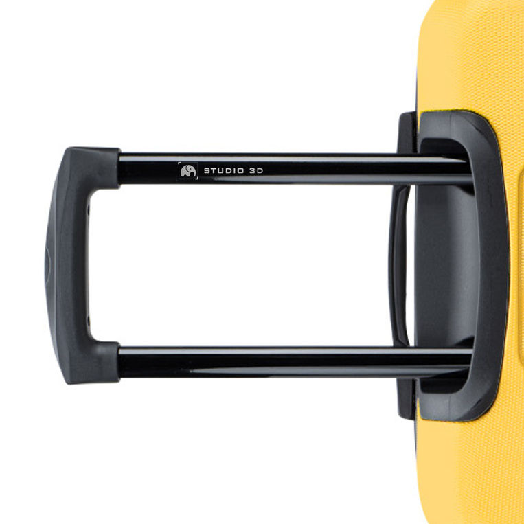 Walizka podróżna średnia Puccini – żółta, GRAWEROWANE LOGO FIRMOWE