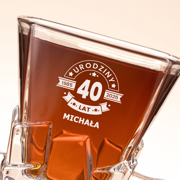 Szklanka Lodowa na 40. URODZINY z grawerem – personalizowany prezent