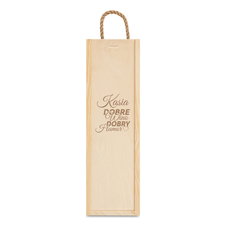 Personalizowane pudełko na wino z grawerem DLA NIEJ