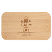 Lunch box z bambusową pokrywką TWOJA PERSONALIZACJA