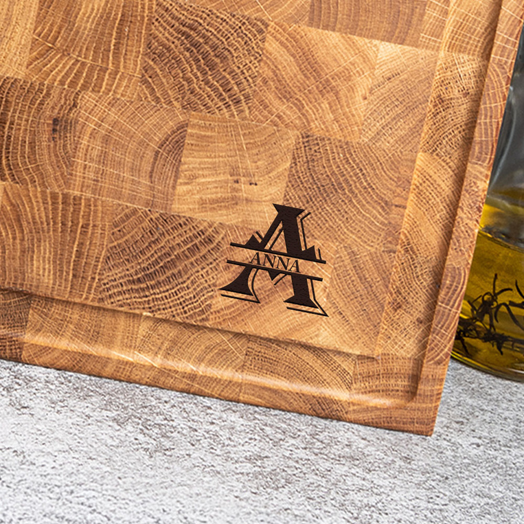 Deska sztorcowa na prezent – grawerowana, dębowa, 32,5x26,5x3 cm