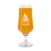 Szklanka do piwa z grawerem KIBICUJĘ BO LUBIĘ + IMIE