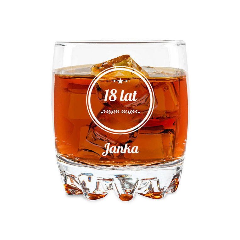 Szklanka do whisky na prezent na OSIEMNASTKĘ