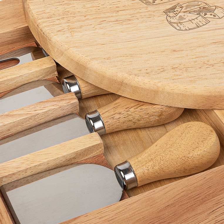 Grawerowana deska do serów z nożami CHEESE MASTER prezent personalizowany