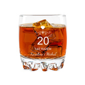 Szklanka do whisky z grawerem Z OKAZJI 20 ROCZNICY ŚLUBU