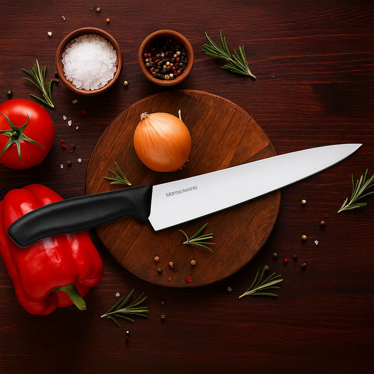 Uniwersalny NÓŻ SZEFA KUCHNI z grawerem PREZENT DLA MAMY