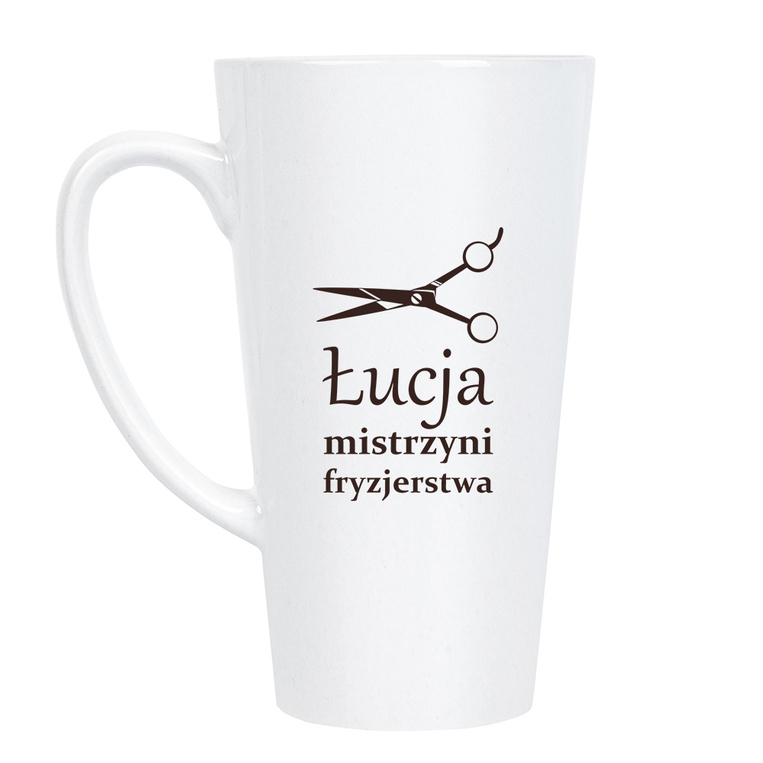 Kubek Latte Max z personalizowanym nadrukiem DLA FRYZJERKI