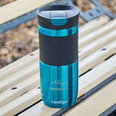 Kubek termiczny Contigo turkusowy z grawerem – PODZIĘKOWANIE DLA ŚWIADKOWEJ