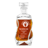 Karafka łamana na prezent DLA AMATORA PODRÓŻY z twoim grawerem