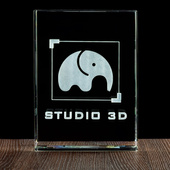 MEGA STATUETKA z logiem firmowym - GRAWER 3D Ekspozycja w recepcji Prezent firmowy