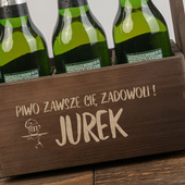 Nosidło na piwo z grawerem PIWO ZAWSZE CIĘ ZADOWOLI + IMIĘ