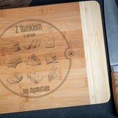 Deska do krojenia i serów z grawerem na prezent DLA ZNAWCY SERÓW