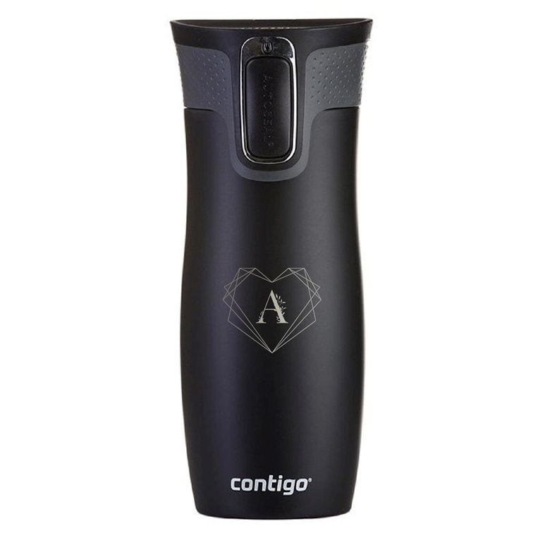 Personalizowany prezent - czarny kubek termiczny Contigo GRAWER MONOGRAMU