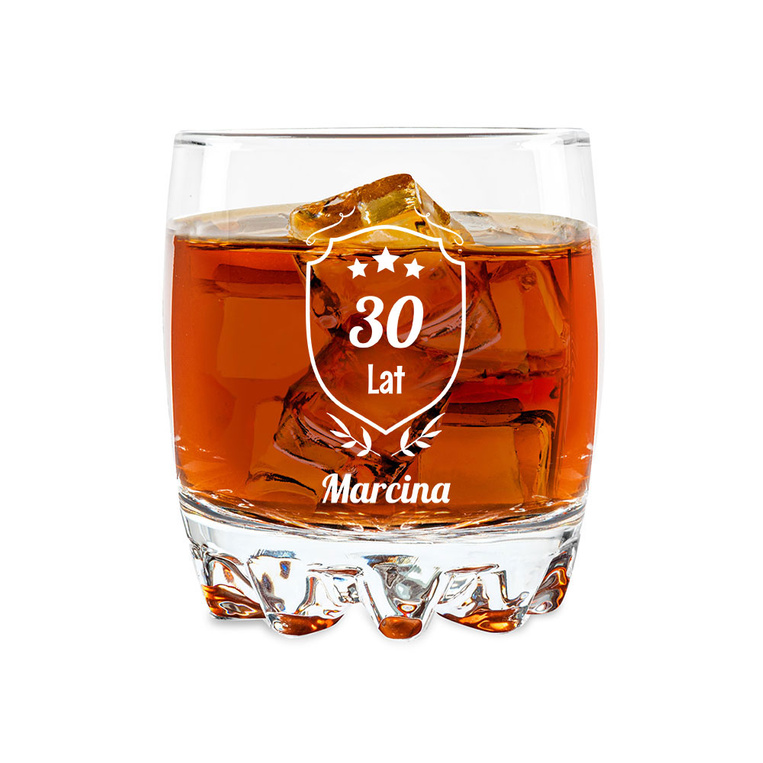 Szklanka do whisky na preznet na 30 URODZINY z TWOIM GRAWEREM