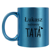 Kubek ceramiczny z nadrukiem NAJLEPSZY TATA + IMIĘ