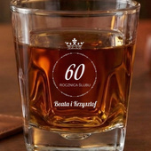 Szklanka do whisky 60 ROCZNICA ŚLUBU z grawerem
