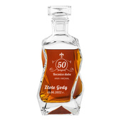 Karafka łamana Z OKAZJI ZŁOTYCH GODÓW prezent personalizowany grawerem