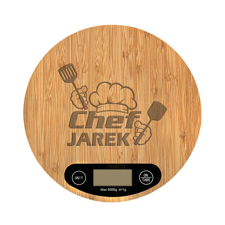 Waga kuchenna z grawerem DLA SZEFA KUCHNI grawerowany prezent