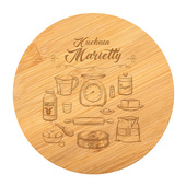 Szklana salaterka z bambusowym wieczkiem - czysta