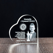 Pamiątka I Komunii Św. - FOTOPREZENT od chrzestnych z grawerem