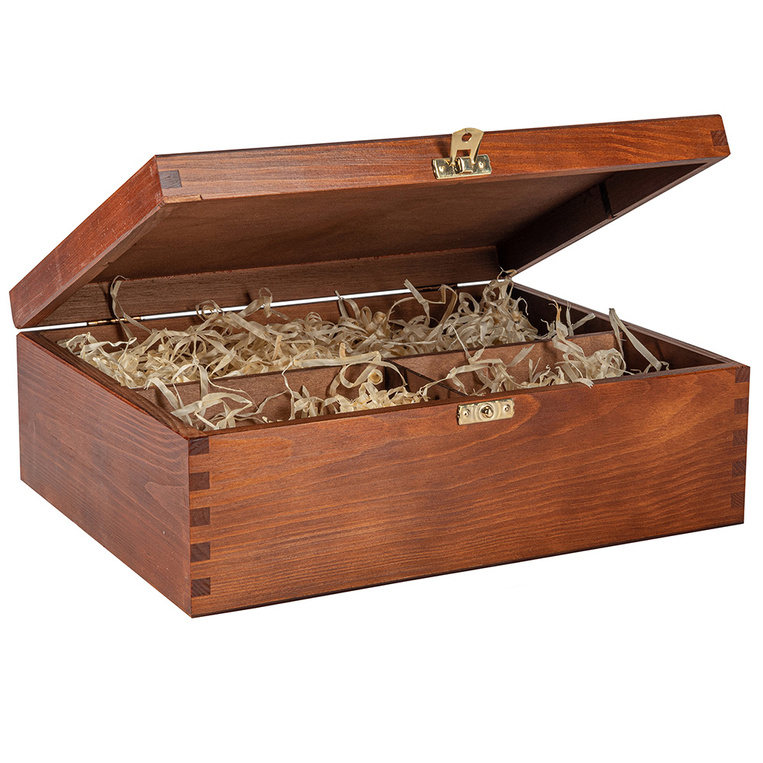 Pudełka drewniane do zestawu karafka + 2 szklanki - czyste