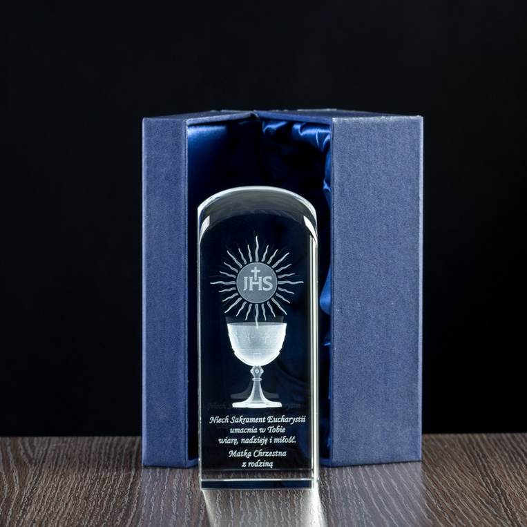 Pamiątka I Komunii Św. - od Matki i Ojca Chrzestnego Hostia i Kielich