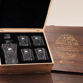 Personalizowany Świąteczny Zestaw do whisky – firmowy upominek z życzeniami