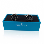 Spinki do mankietów WAGA TEMIDY – prezent DLA ABSOLWENTA PRAWA PRAWNIKA