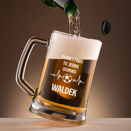 PERSONALIZOWANY Kufel z grawerem na prezent DLA FANA PIŁKI NOŻNEJ