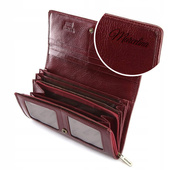 Grawerowany portfel damski bordowy Wittchen - PERSONALIZOWANY PREZENT