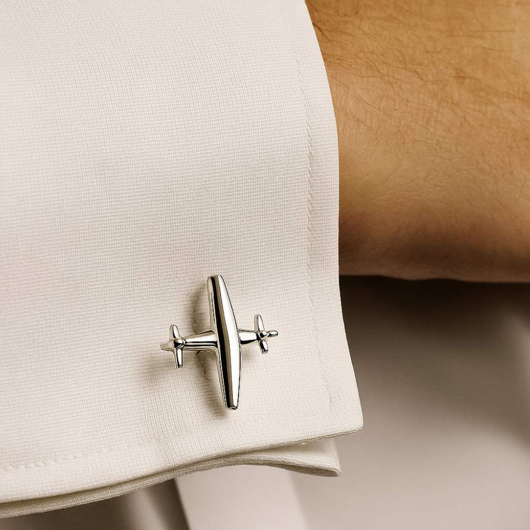 Spinki do mankietów SAMOLOT – prezent DLA PILOTA LOTNIKA