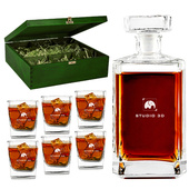 PREZENT FIRMOWY NA ŚWIĘTA – Grawerowana karafka + 6 szklanek