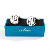 Spinki do mankietów SCHEMAT ZMIANY BIEGÓW – prezent DLA KIEROWCY