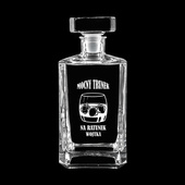 Karafka do whisky z grawerem MOCNY TRUNEK NA RATUNEK + IMIĘ