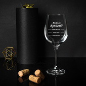 Kieliszek do wina czerwonego w zestawie z prezentową tubą - DLA NIEJ