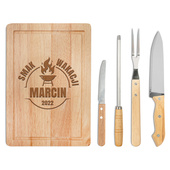 GRAWEROWANY ZESTAW DO GRILLA na prezent DLA NIEGO SMAK WAKACJI