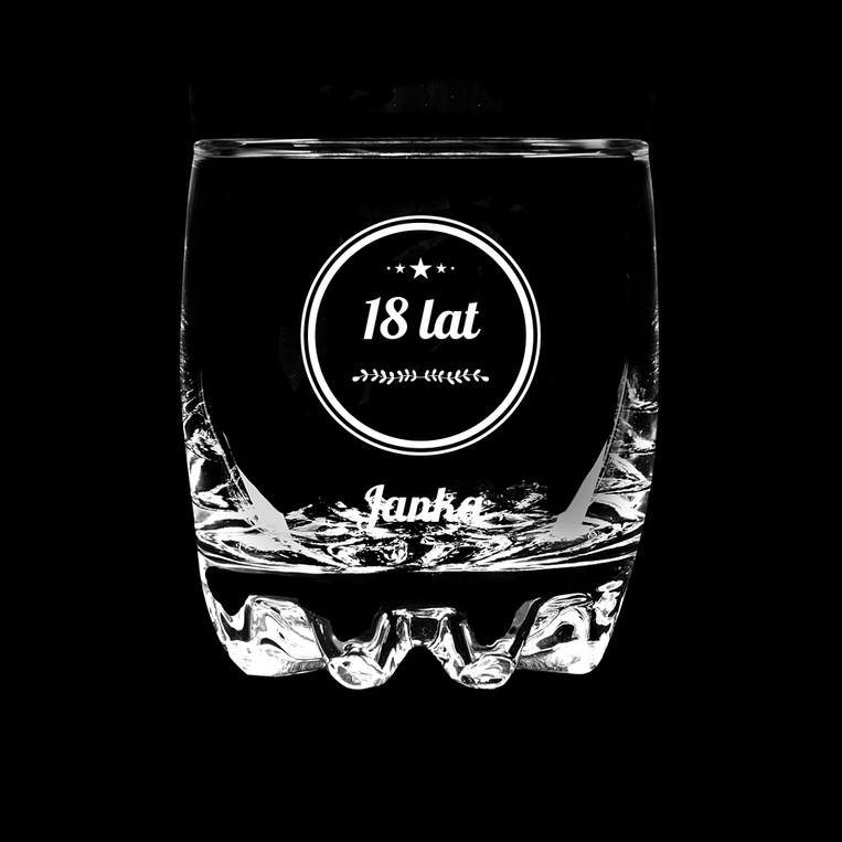 Szklanka do whisky na prezent na OSIEMNASTKĘ