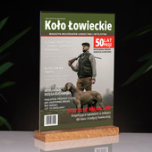 Statuetka ze szkła akrylowego – Okładka „Koło Łowieckie” z humorem