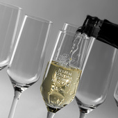 Kieliszek do szampana z grawerem JESTEM SZALONA prezent DLA PRZYJACIÓŁKI  