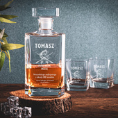 Karafka i 2 szklanki do whisky Z GRAWEREM - ZŁOWI KAŻDĄ OKAZJĘ dla WĘDKARZA