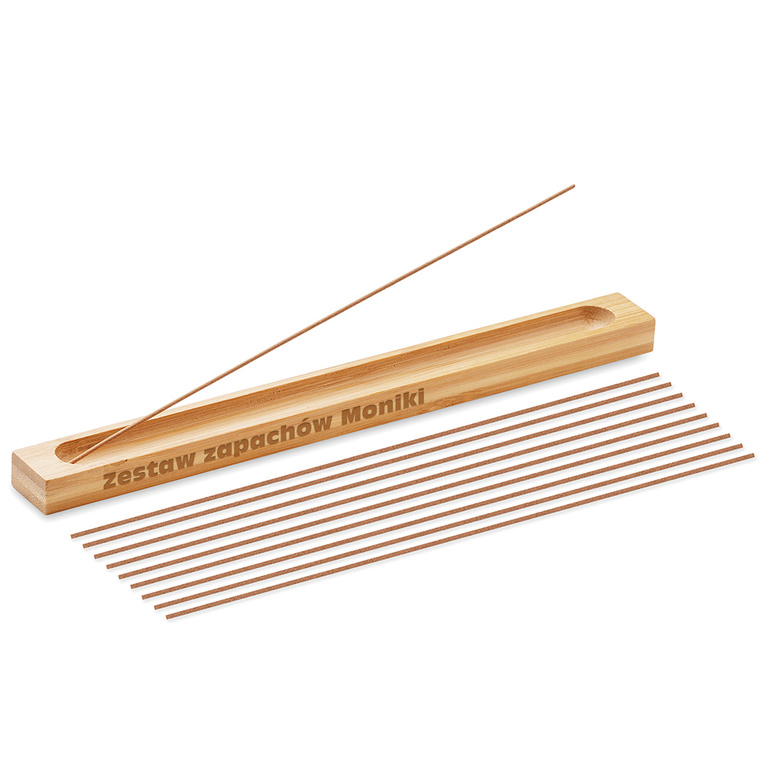 Kadzidło bambusowe ZESATAW ZAPACHÓW + IMIĘ personalizowany prezent