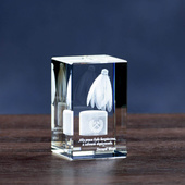 Prezent DLA GÓRNIKA w krysztale CZAPKA 3D statuetka na Barbórkę