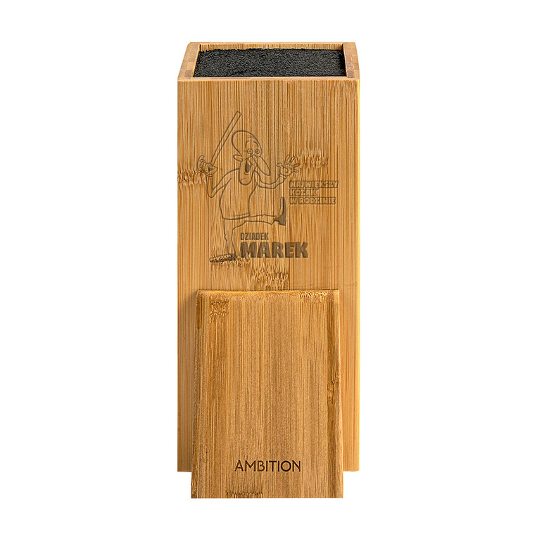 Prezent DLA DZIADKA Stojak na noże z grawerem na URODZINY