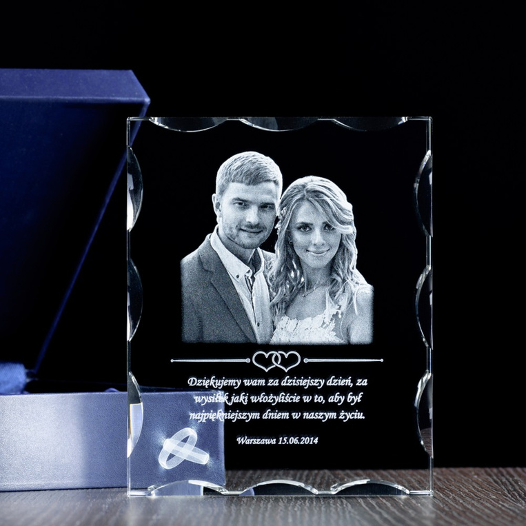 Personalizowana Fotolampka LED ze zdjęciem – Podziękowania Ślubne