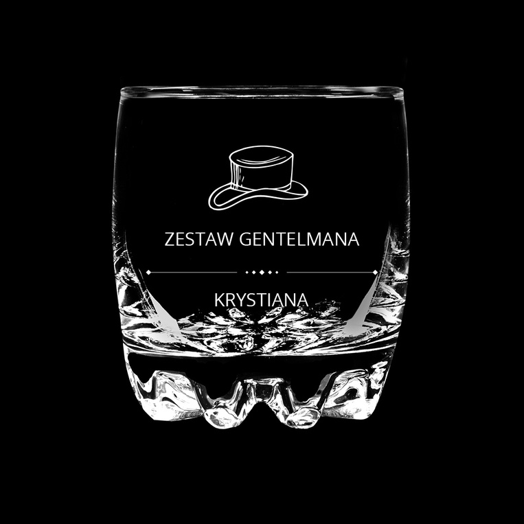 Szklanka do whisky DLA GENTLEMANA z twoim grawerem