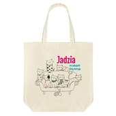 Torba na zakupy kremowa z nadrukiem DLA WIELBICIELKI KOTÓW