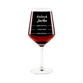 Kieliszek do wina czerwonego Z WYGRAWEROWANĄ SKALĄ personalizowany prezent DLA NIEGO