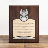 Dyplom z grawerem DLA ŻOŁNIERZA odchodzącego na emeryturę. PODZIĘKOWANIA