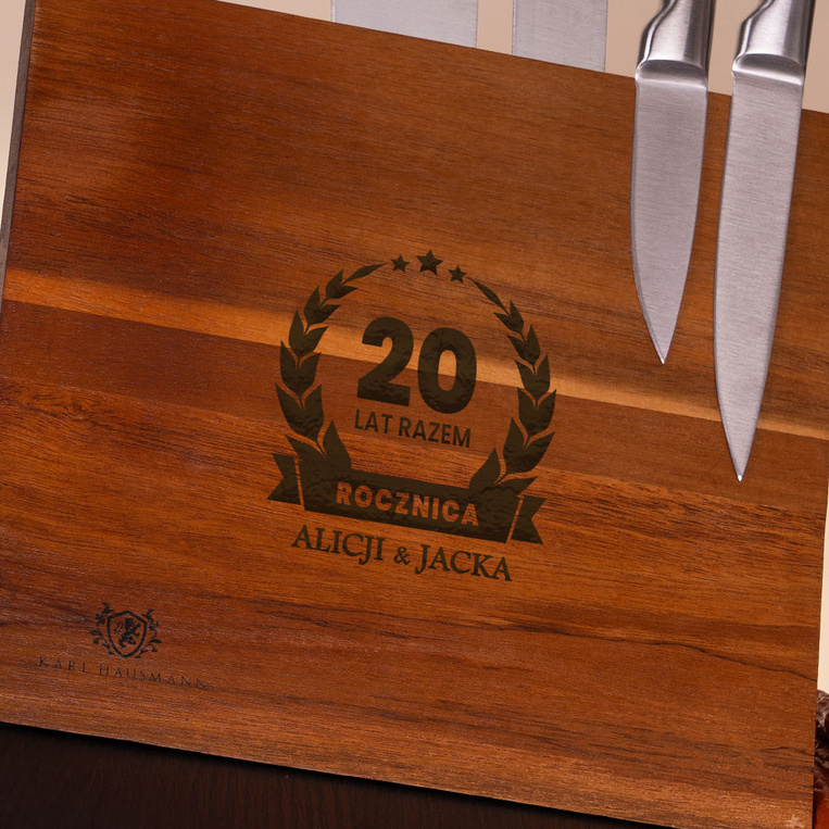 Personalizowany blok magnetyczny z nożami – ROCZNICA PORCELANOWA